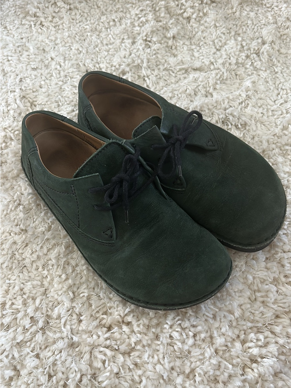 Birkenstock Men's Dark Green Leather Casual Shoes